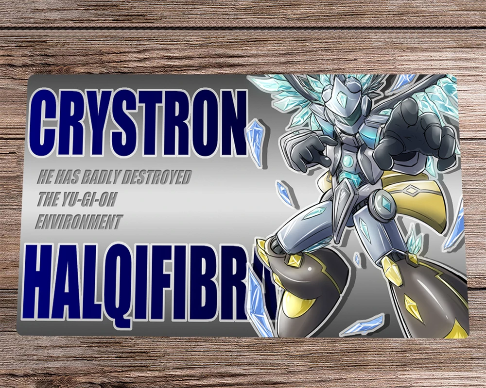 

YuGiOh Playmat Crystron Halqifibrax TCG CCG Mat Trading Card Game Mat Free Bag Rubber Desk Table Mouse Pad Mousepad 60x35cm