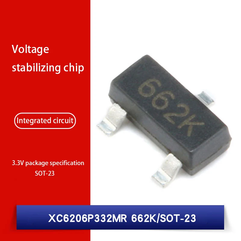 

20PCS XC6206P332MR 3.3V 662k SOT-23 TOREX LDO Voltage Regulator
