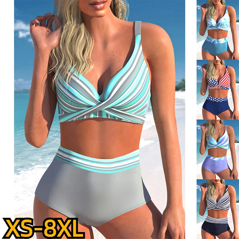 

2023 New Summer Beach Monokini Sexy New Design Printed Swimwear Women's Swimwear Bikini Set Fashion Two Piece Swimwear XS-8XL
