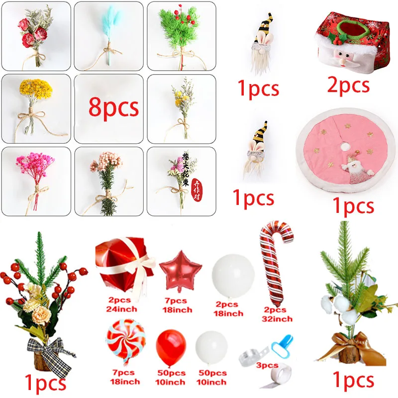 

138pcs Christmas Decoration 2023 Home Decor Christmas Interior Decoration Wedding Decoration Birthday Party Decorations Gift