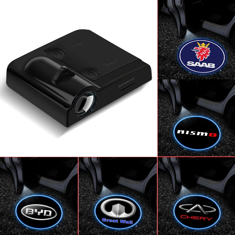 Светодиодный автомобильные дверные приветственные огни, лазерный проектор, беспроводная автомобильная лампа HD для Cadillac Escalade CTS ATS SRX BLS STS XT4 XT5 XT6