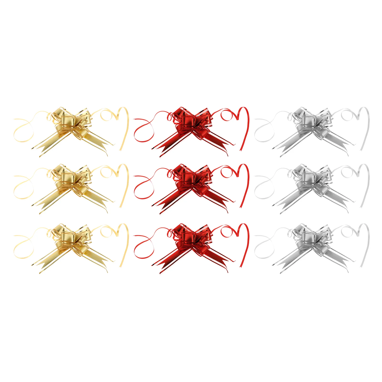 

30Pcs Delicate Gift Pull Bows Valentine's Day Pull Flower Present Box Ornaments