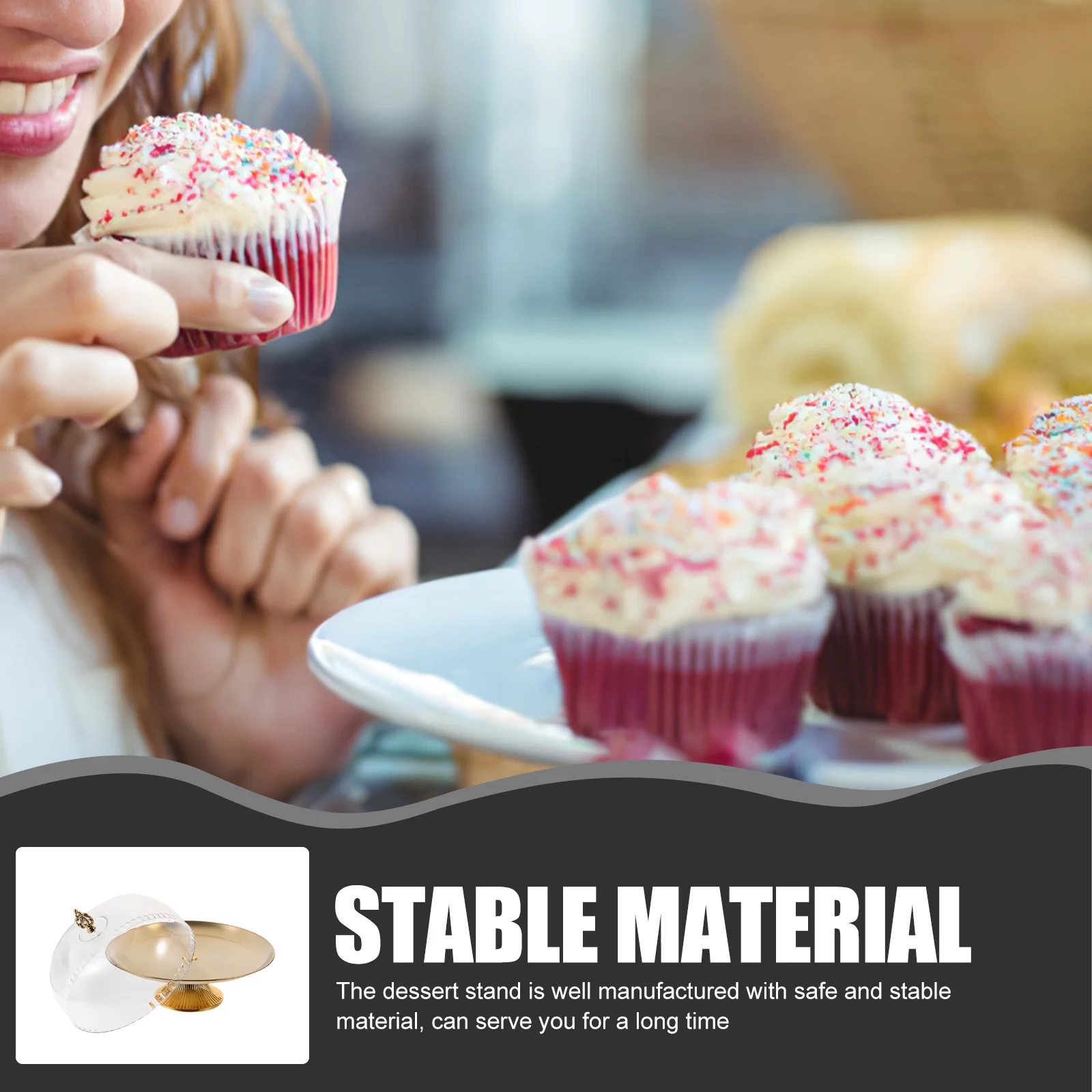 Тарелка для торта с купольной крышкой держатель кекса сервировочное блюдо