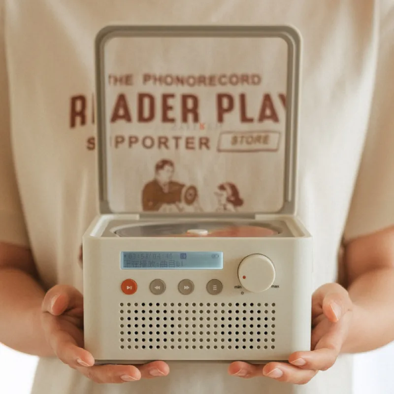 Ретро-CD-плеер SYITREN R200 с Bluetooth-колонкой, 2-полосным Bluetooth-экраном, винтажный музыкальный проигрыватель CD, интегрированная стереосистема (art.: 3920db60872ba) - 3920db60872ba