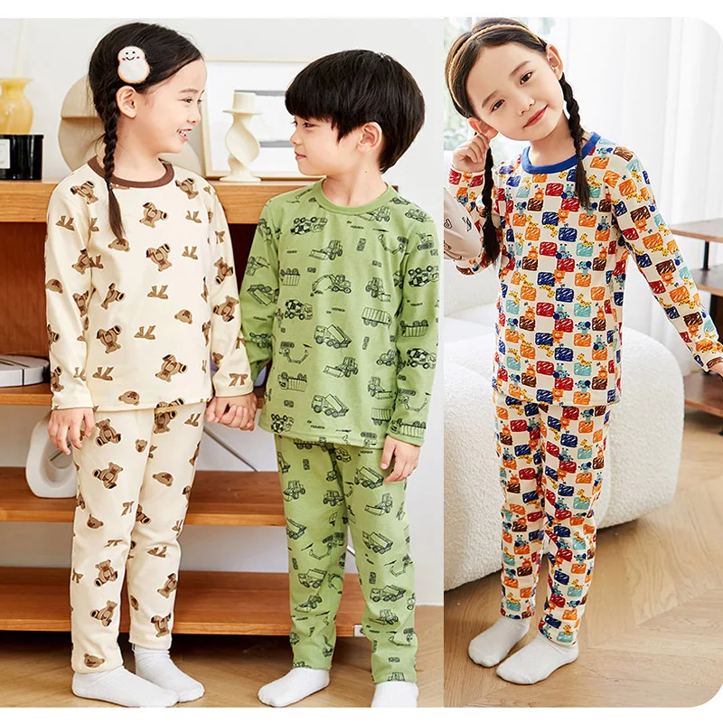 

Autumn Winter Baby Girls Clothes Pajamas Sets Boy Pyjamas Kids Homewear Cotton Nightwear Children's Indoor Clothing Pijamas Suit