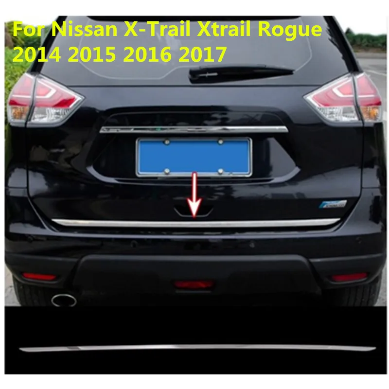 

Fit For Nissan X-Trail Xtrail Rogue 2014 2015 2016 2017 Stainless Steel Rear Trunk Tailgate Tail Gate Trim Cover Molding Garnish