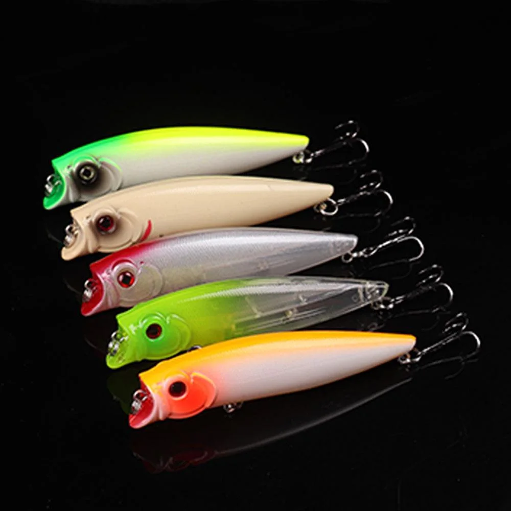 

5pcs 9.5cm 12g Isca Artificial Bait Kit Crankbait Fishing Lures Topwater Popper Pesca Hard Bait Artificial Wobblers For Bass