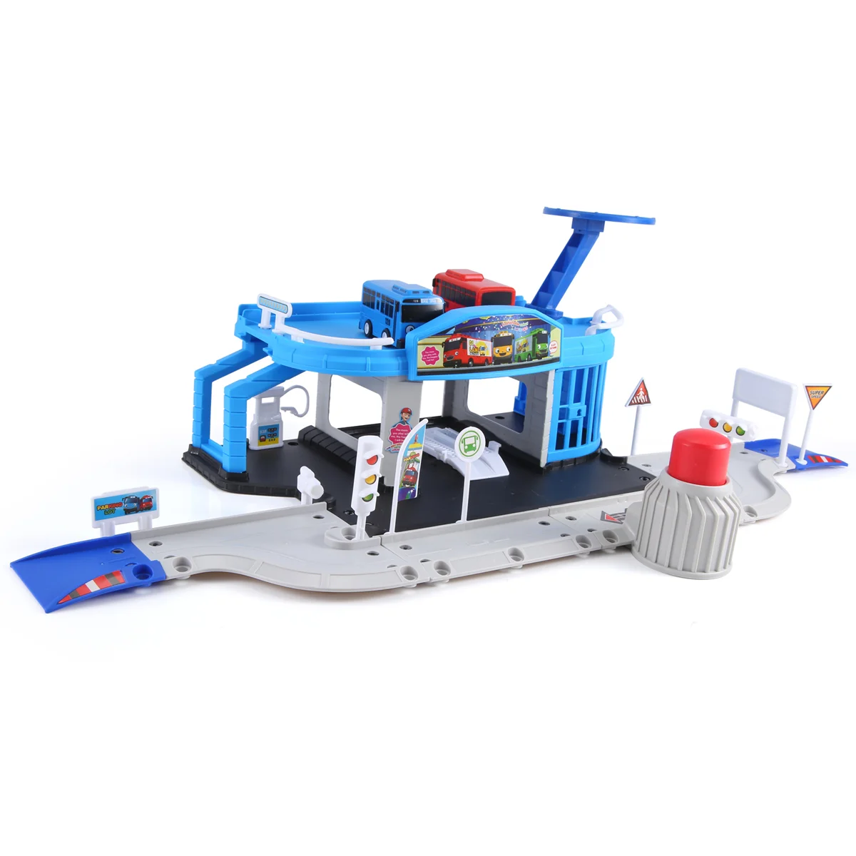 Набор Tayo Little Bus с героями мультфильмов собранная автобусная станция парковка