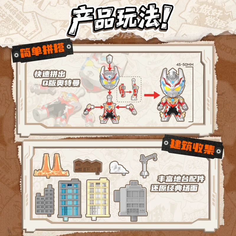 Фото Конструктор BLOKEES Yuanqi Theatre Building Block Man Ultraman 1nd Urban Hero Reiga Zero, сборная модель, украшение, детская игрушка, подарок №5