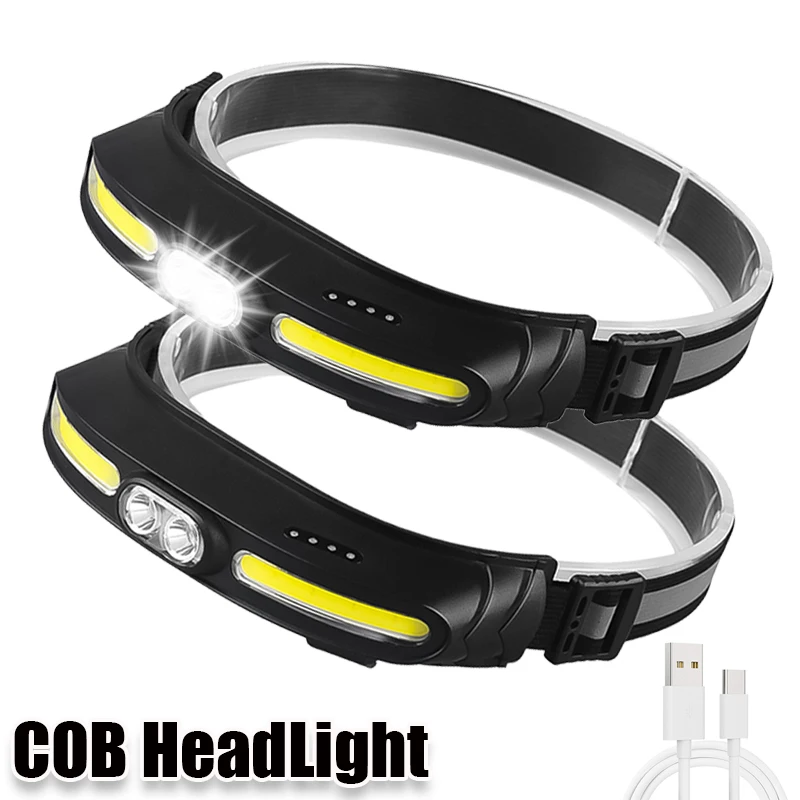 

Мощный миниатюрный светодиодный налобный фонарь, портативный фонарь со встроенным аккумулятором, уличный фонарь с зарядкой от USB, фонарь