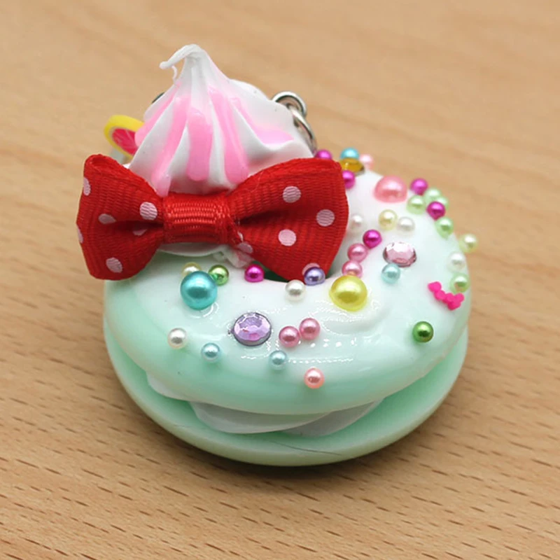 Брелок пончик для пар креативный милый брелок с имитацией хлеба торта еды