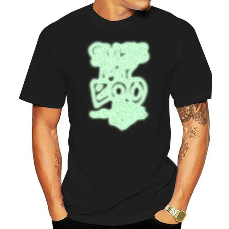 

2022 Hot Sale 100% cotton Couple Matching T-Shirts - He She My Boo Matching Tees Horror NEON GLOW Tee shirt