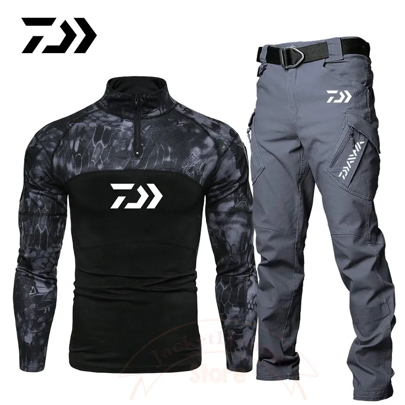 

Daiwa New Outdoor Fishing Clothes Summer Tactical Clothing Set Camouflage Breathable Fishing Suits Cargo Pants Fishing Shirt
