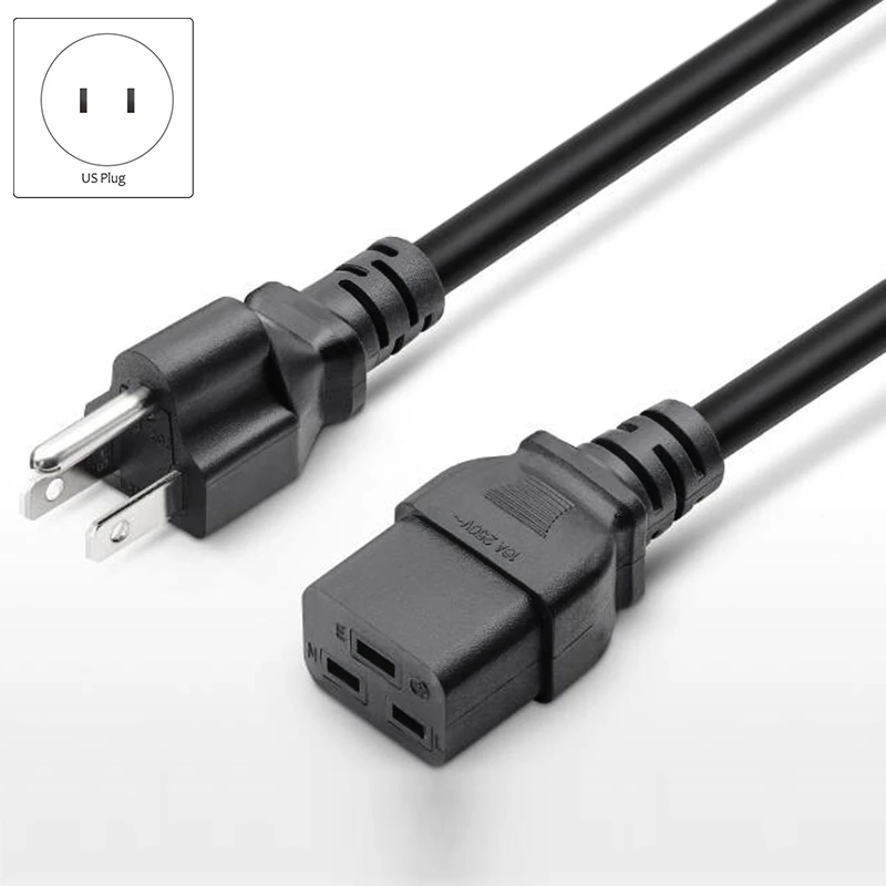 Удлинительный кабель питания переменного тока Nema 5-15P к C19 шнур IEC 320 (штепсельная