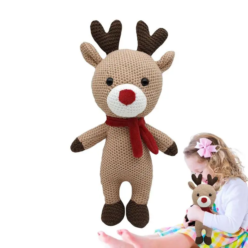 

Crochet Plushies Handmade Amigurumi Stuffed Toy Lion Elk Rabbit Amigurumi Toys Safari Stuffed Animals For Babies Kindergarteners