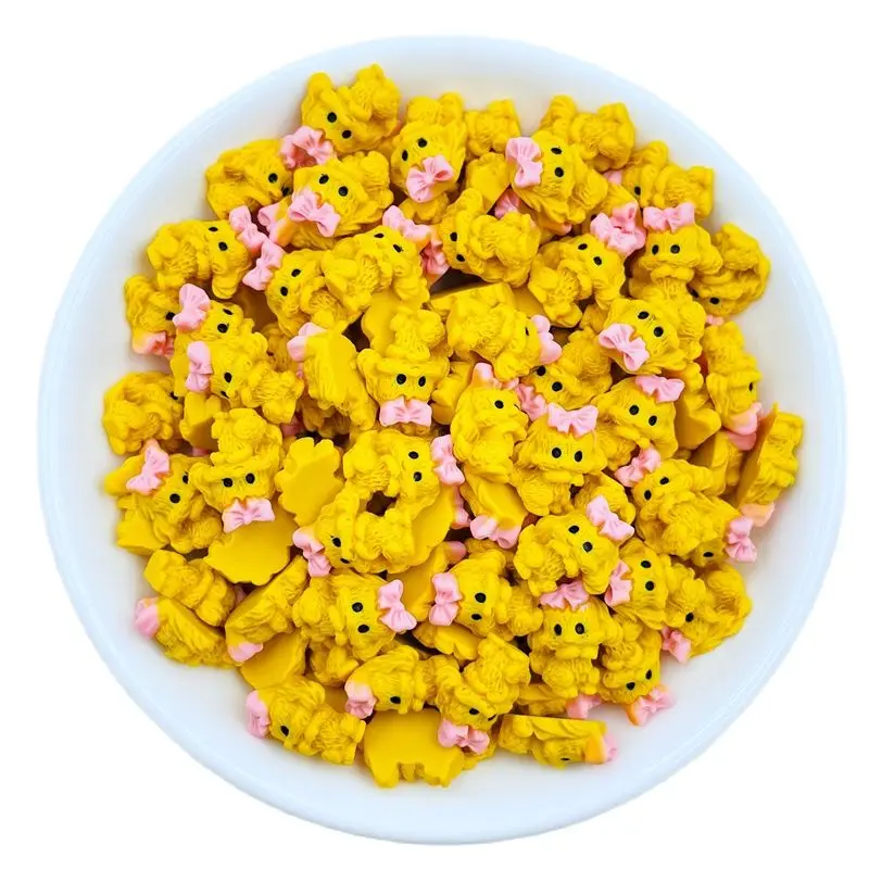 Новинка милый миниатюрный мультяшный щенок Kawaii искусственная смола с плоским