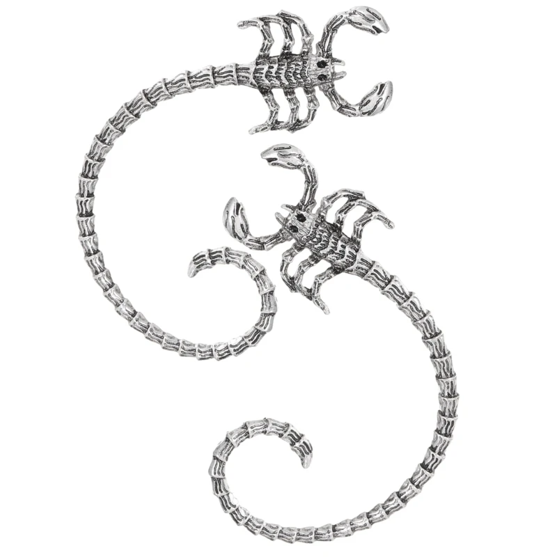 Стильные готические зажимы для ушей вешалки Скорпиона металлические манжеты