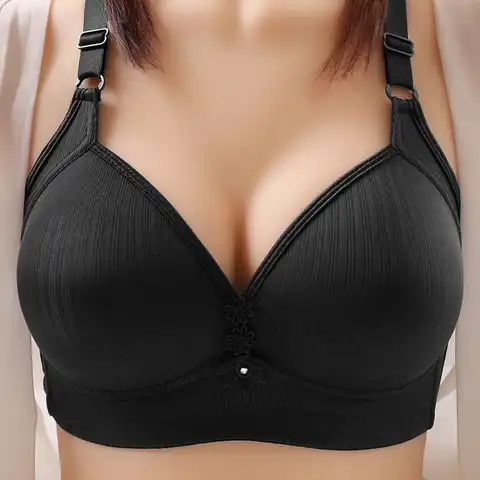 Female Plus Size 36-44 B/C Bra For Big Breasted Women Full Coverage Thin Wire Free Back Closure Bralette Tops Woman Soft Bra