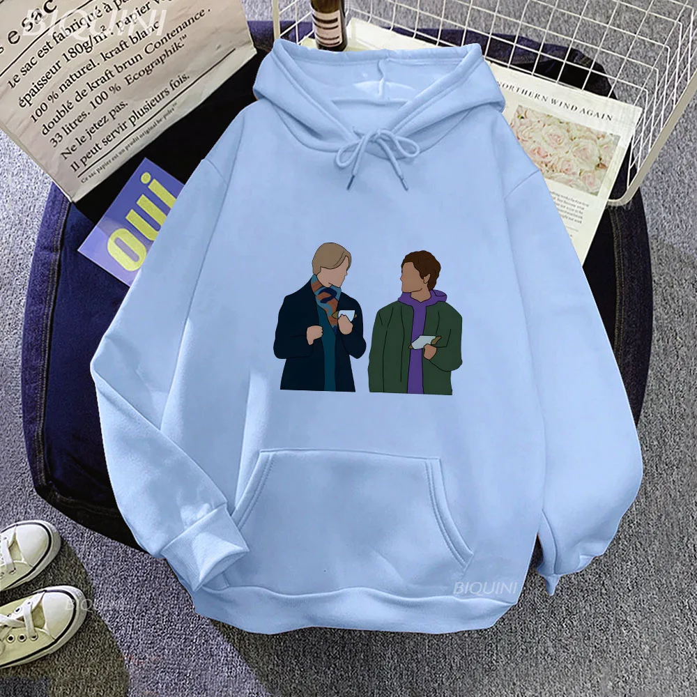 

Young Royals Winter Clothes Women Harajuku Funny Cartoon Hoodies Warm Sweatshirts Fashion 90s Graphic Hoody Couples Streetwear