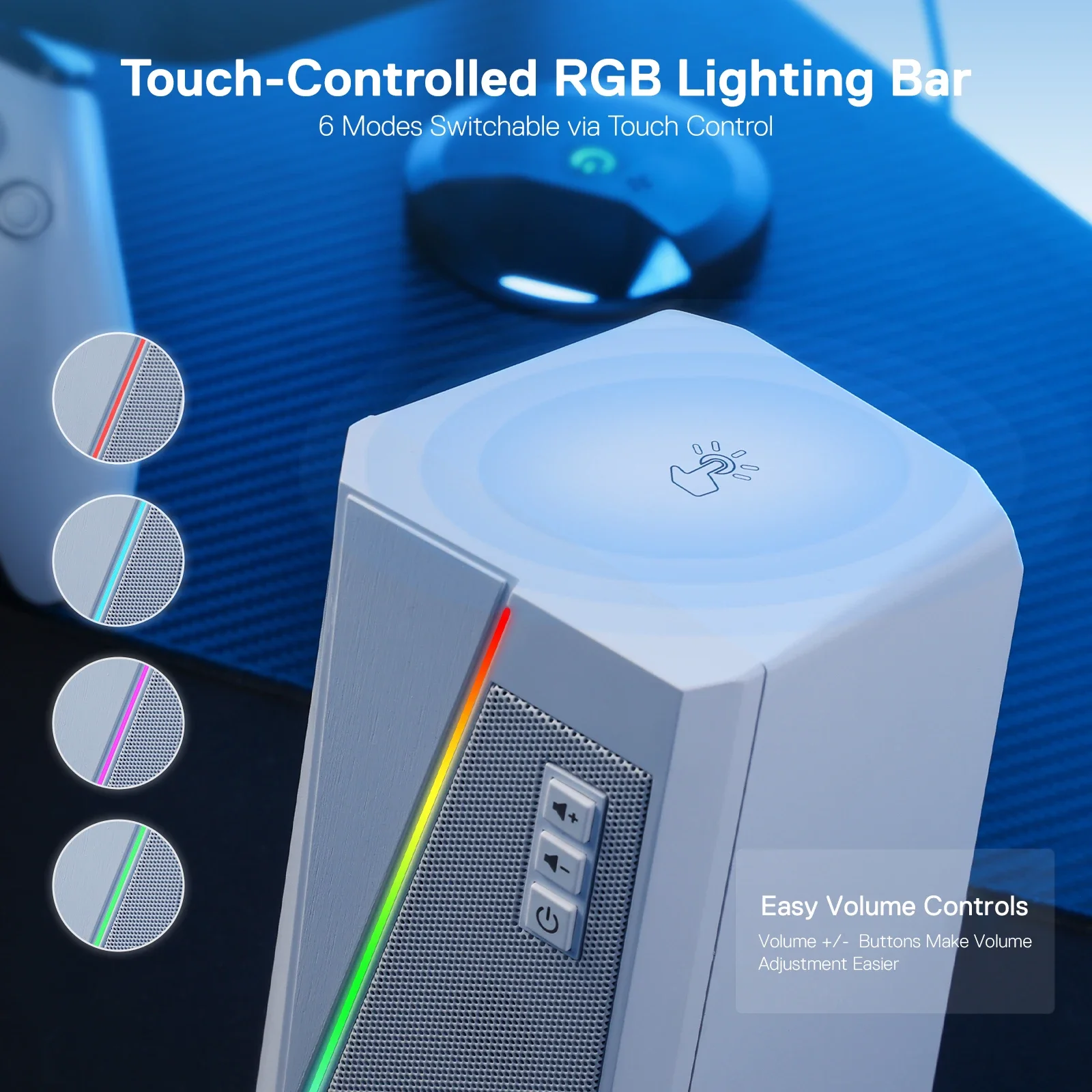 Настольные колонки Redragon GS520 RGB 2 0-канальный стереодинамик для ПК с 6 цветными