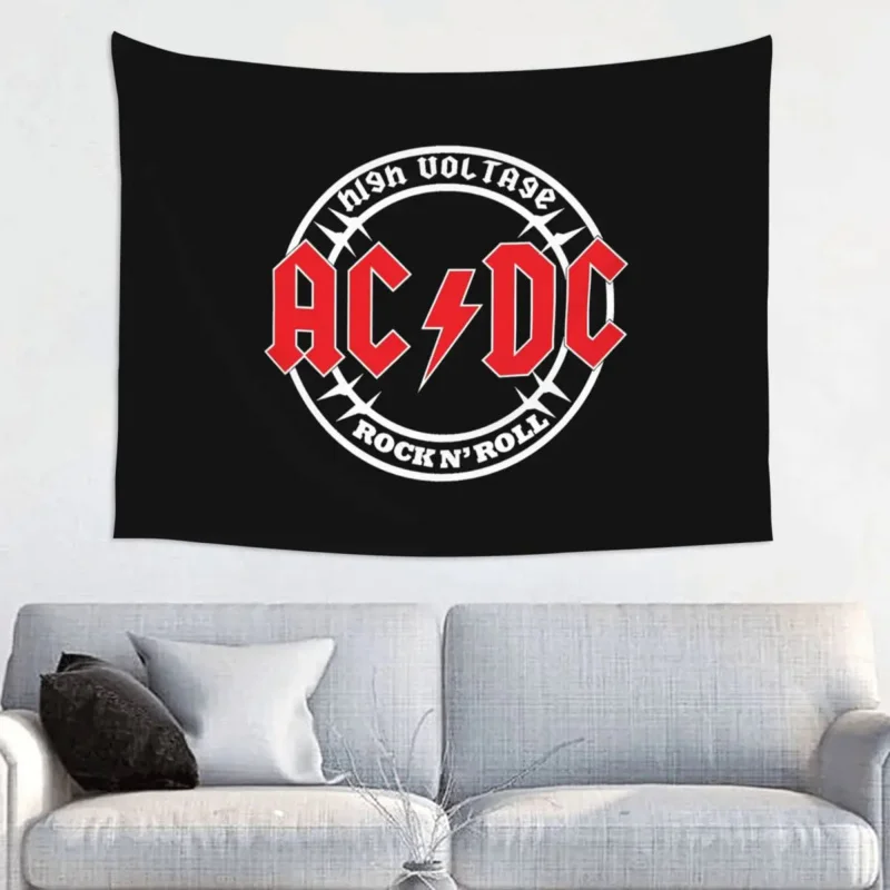 

A-C DC гобелен богемный полиэстер настенный тяжелый металл рок декор для музыкальной комнаты коврик для йоги Ретро гобелены