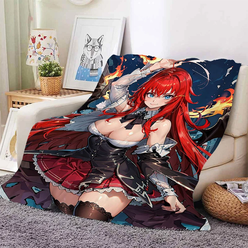 em na zamówienie Koc Sofa Zimowy Ciepły Liceum dxd Anime Puszyste Miękkie Koce King Size Pościel z Mikrofibry Łóżko Polar Narzuty drzemkę
