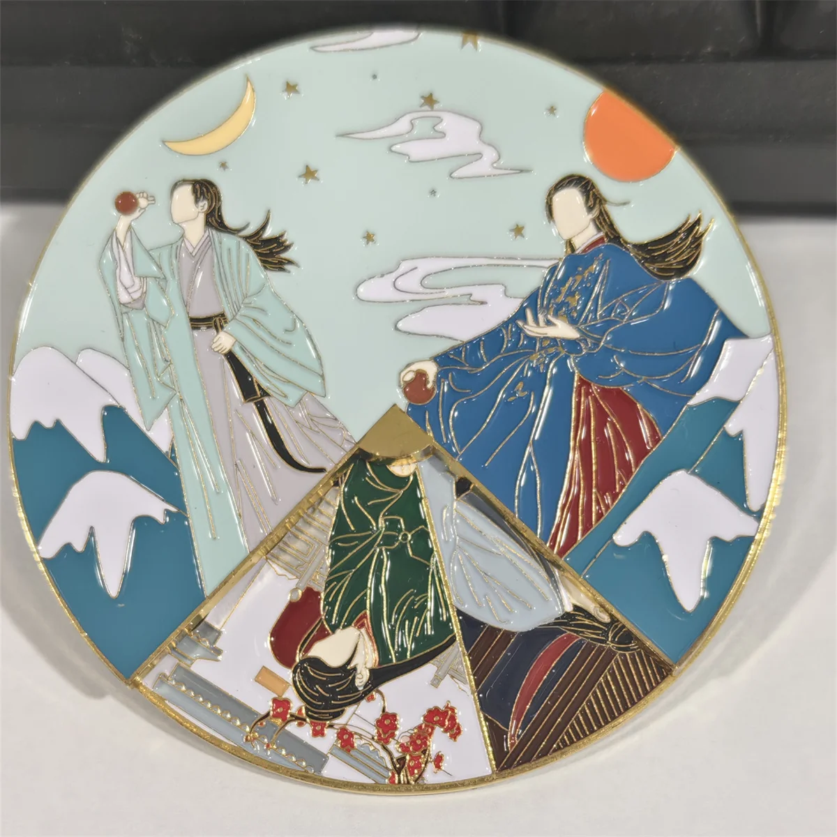 Доступно слово чести He Ling Wen Kexing Zhou Zishu Gong Jun Zhang Zhehan CP Металлический значок Брошь