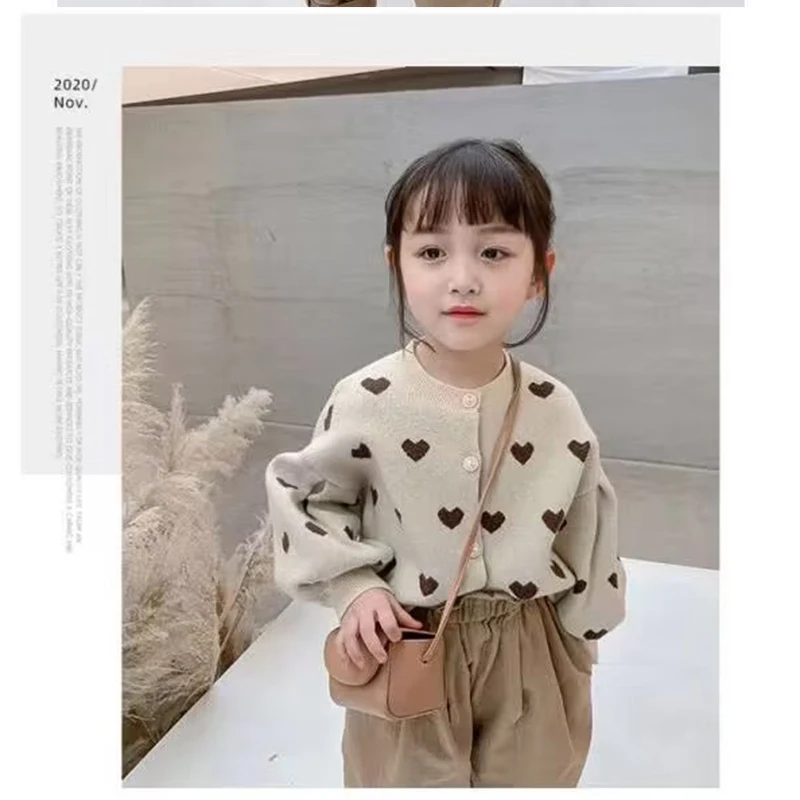 

7 Breasted 4 Casual Sweaters Single 5 Clothes 3 Girls' Autumn New2 Cardigan Cotton Children's Outerwear Winter 6 2022 Knitted