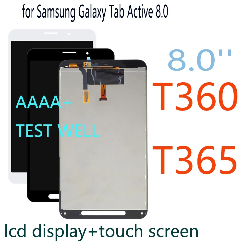 8.0'' LCD for Samsung Galaxy Tab Active 8.0 SM-T360 T360 SM-T365 T365 LCD Display Touch Screen Digitizer Assembly Replacement