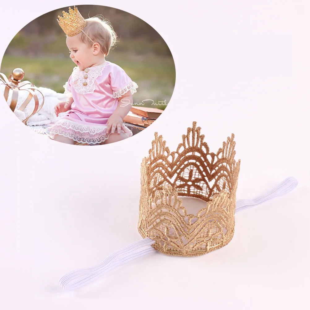

Birthday Hat Party Baby Headband First 1St Decorations Cap Glitter Child Old Year One Shaped Headwear Hairband Tiara Prince