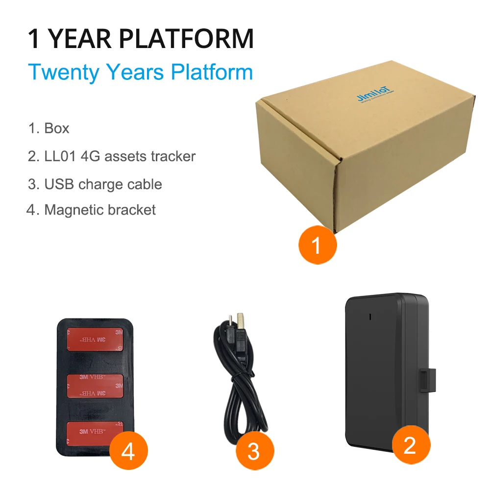 

Jimi LL01 4G LTE Магнитный GPS-трекер с аккумулятором емкостью 10000 мАч IP65 Водонепроницаемый отслеживание в реальном времени Локатор активов карт Google для автомобилей
