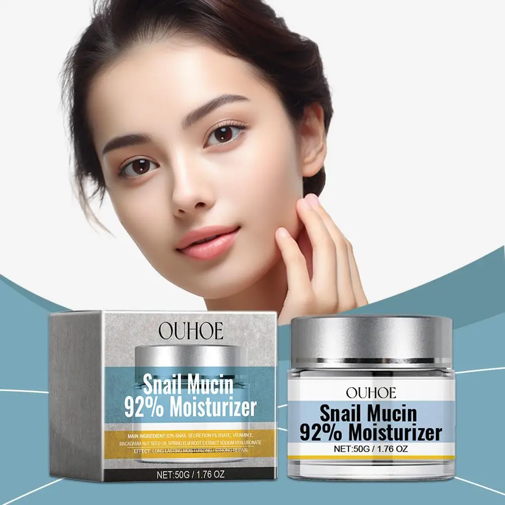 Увлажняющий гель-крем для лица Ouhoe Snail Mucin 92% крем Восстанавливающий увлажняющий