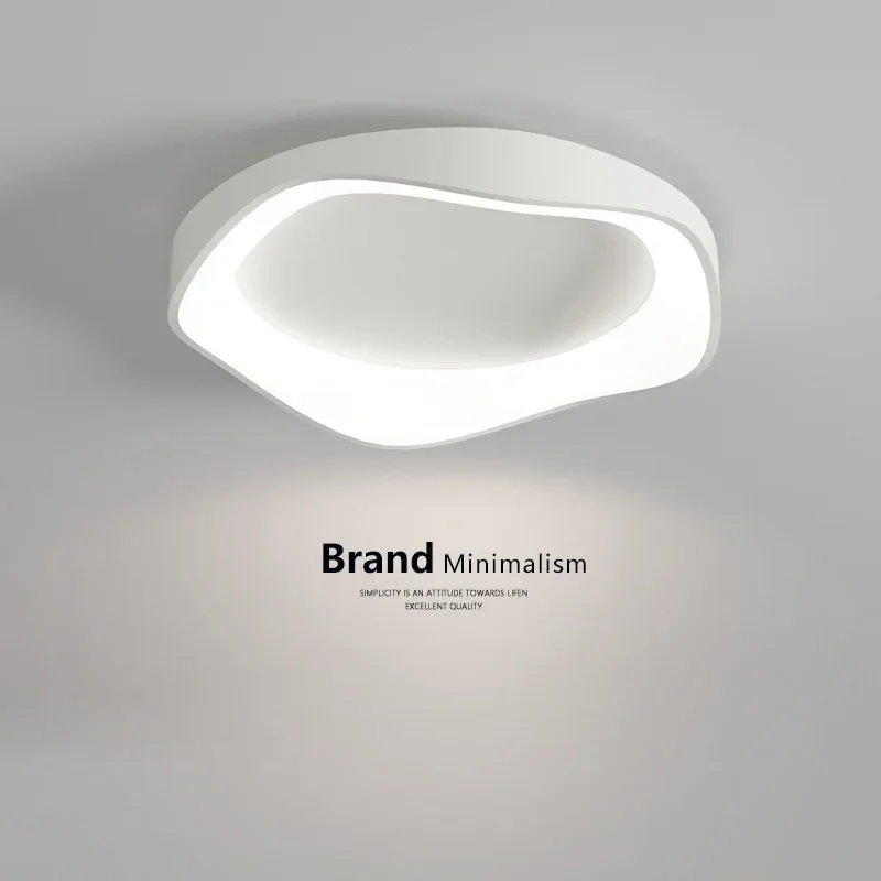 

Скандинавский минимализм, светодиодные потолочные светильники для спальни, круглая металлическая Потолочная люстра, освещение для кухни, Светодиодная потолочная лампа, умный светильник с креплением