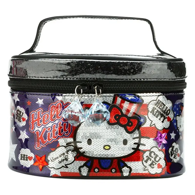 Hellokitty Children's Cosmetic Bag Large Capacity Girl's Hand Carrying Storage Box Cartoon Stain-Resistant Waterproof Purse