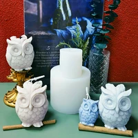 cute large owl silicone candle mold diy animal candle wax making supplies chocolate soap resin mold gifts craft home decor