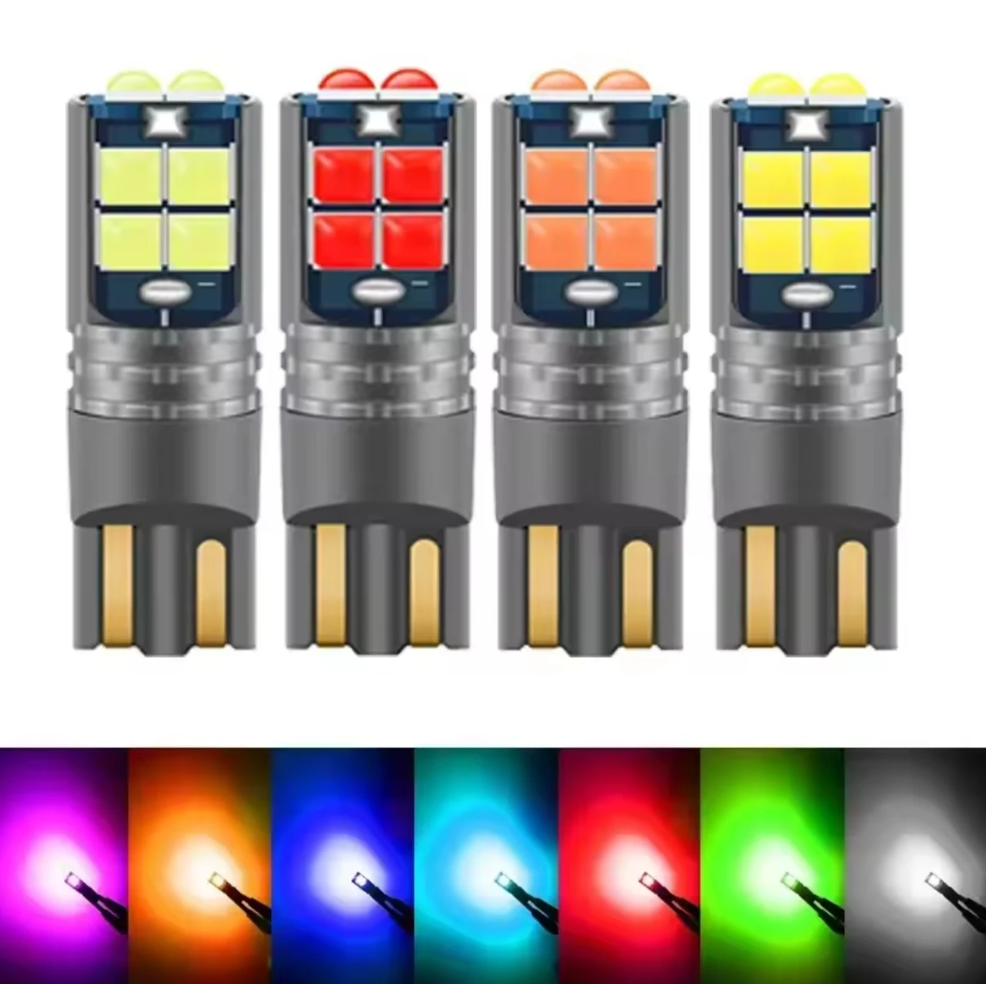 

2 шт. T10 W5W светодиодные лампы 194 168 3030 SMD светодиодные салонные купольные лампы для чтения габаритные лампы клиновые парковочные лампы освещение номерного знака