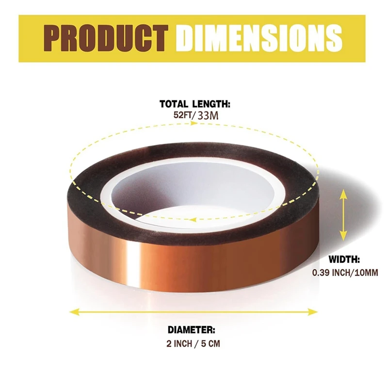 Термостойкая лента 6 рулонов 10 мм x 33 м