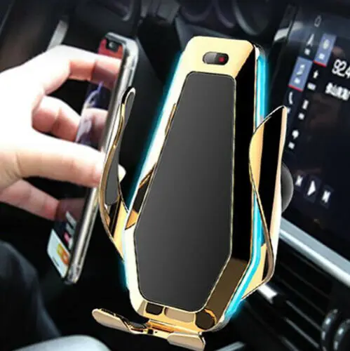 

P10 10 Вт Qi Беспроводное Автомобильное зарядное устройство для iPhone XS X 8 светодиодная беспроводная Быстрая зарядка автомобильный держатель те...