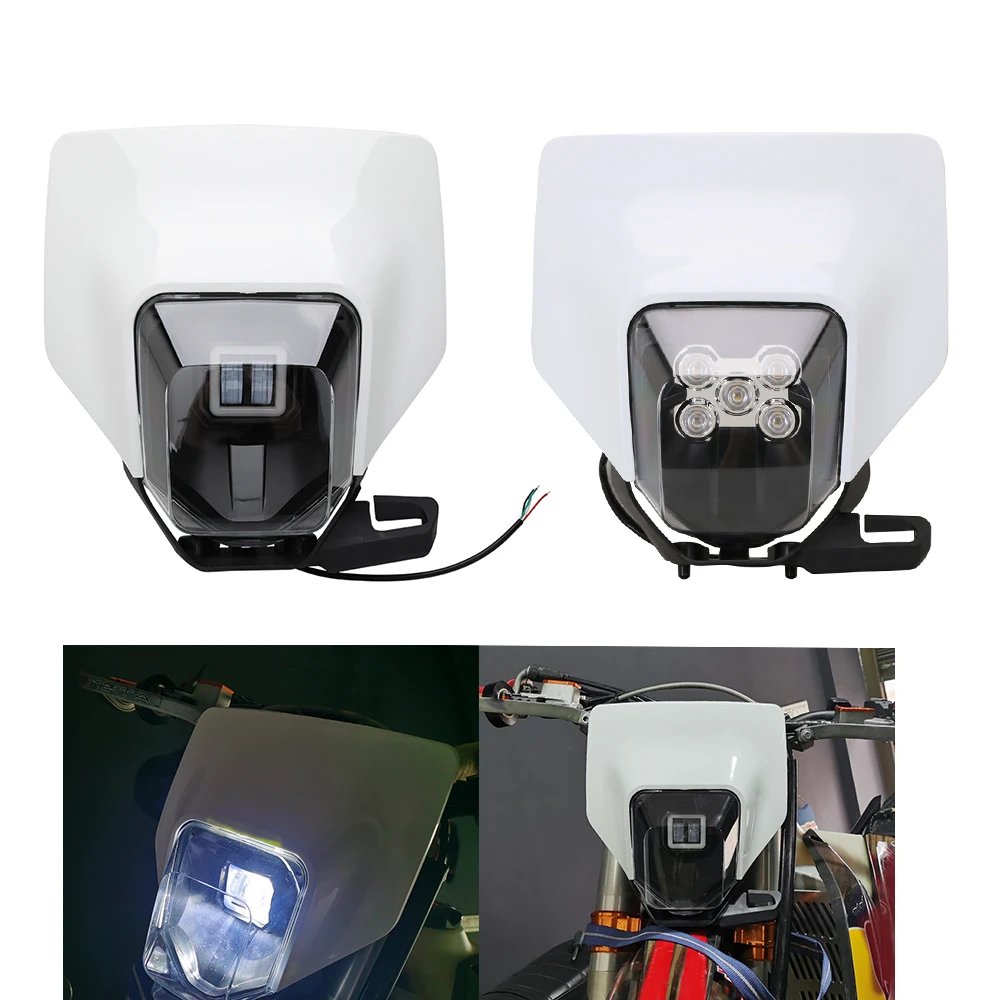 

Светодиодный головной фонарь для мотоцикла, Головной фонарь, Головной фонарь, лампа для Husqvarna TC TE TX FE FC FX 125 200 250 300 350 450 500