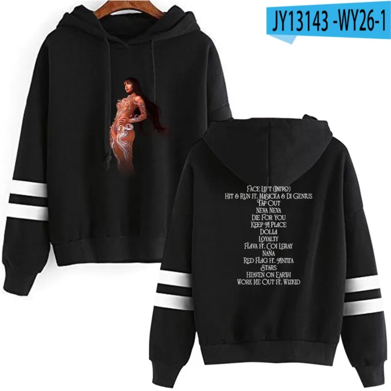 Shenseea Merch Around the World Tour 2025 Толстовка с длинными рукавами Повседневная модная одежда