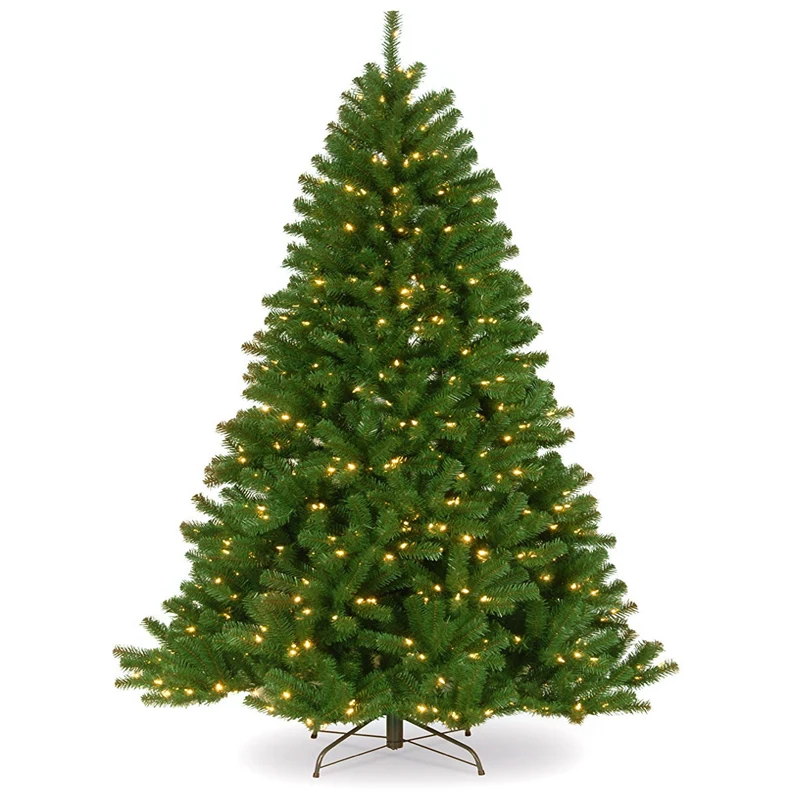 

Новая искусственная Рождественская елка из ПВХ, 1,2 м-3 м, с яркостью и складной металлической основой, украшения для дома в отеле и торговых центрах