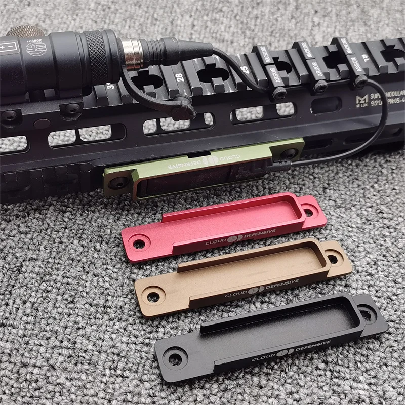 

New Tactical Remote Switch Mounting Slot M-LOK Rail CNC Pocket Panel SF M300 M600 Flashlight Pressure Pad Switch Accessories