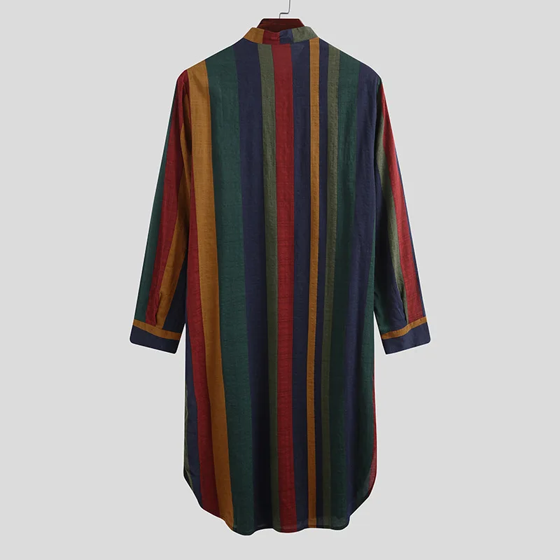 Muslim Robes Men Islam Homme Clothing Kaftan Traditional Long Sleeves Jubba Thobe Kurta Arab Abaya Turkish Dubai Ramadan Dress