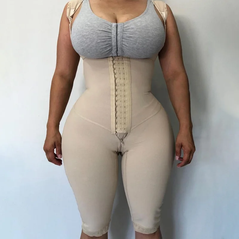 

High Recovery Compression Women Full Body Skims Corset Abdomen Shaper Fajas Postpartum Tummy Control Shapewear Slimming Lace