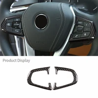 for bmw 5 series g30 2018 2019 x4 g02 2018 2019 real carbon fiber auto steering wheel button frame trim car accessories