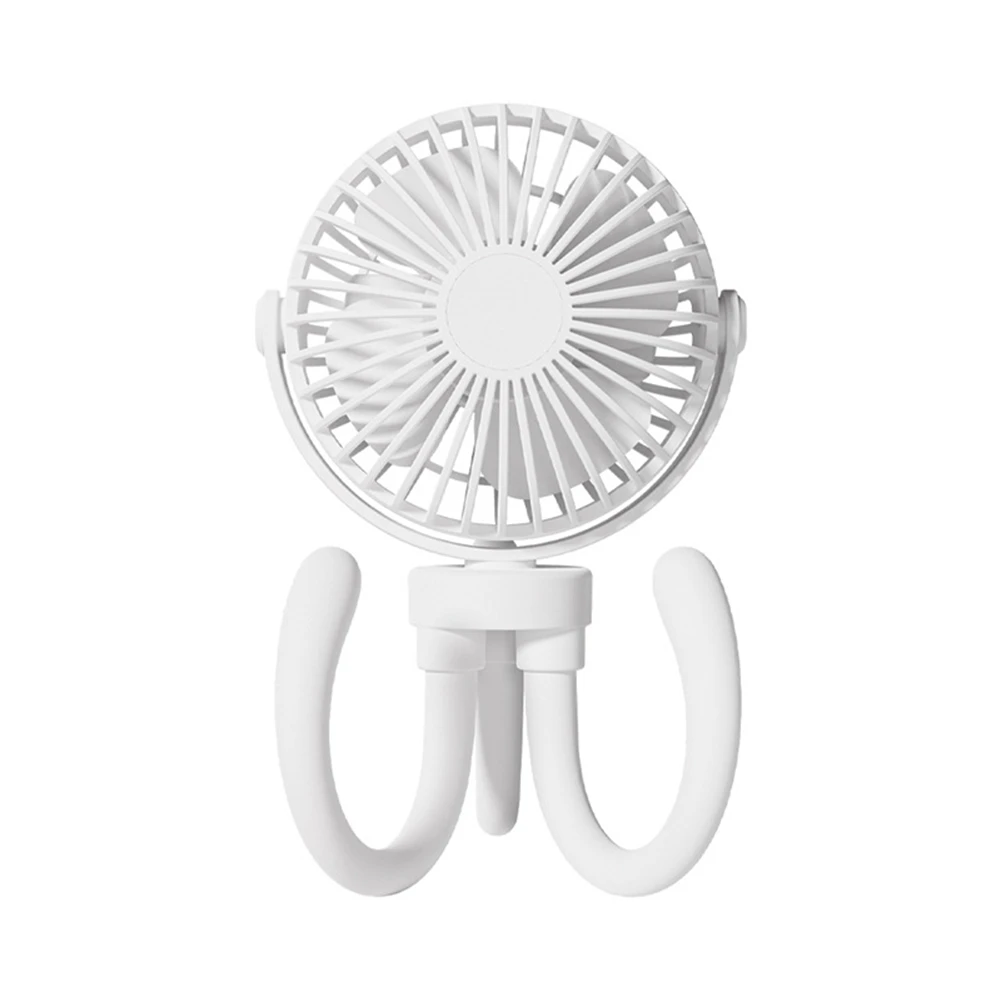 

Baby Stroller Winding Fan Portable Hand Fan Usb Small Summer Mute Mini Octopus Electric Fan Table Fan Angle Adjustment A