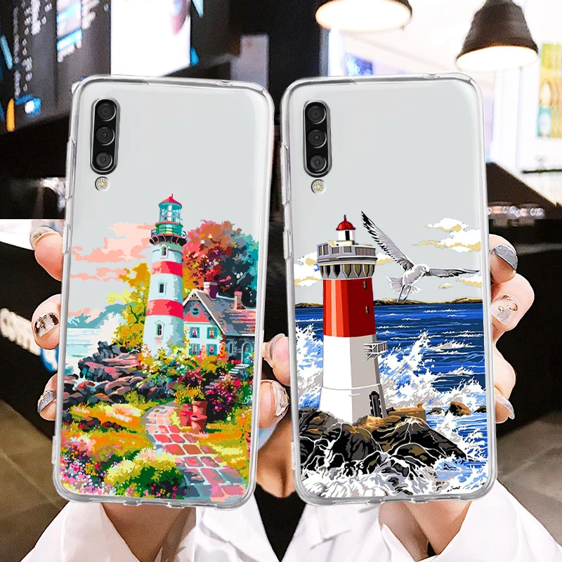 

Seagull and Sea Oil Painting Art For Samsung A73 A70 A20 Note 20 10 9 Ultra Lite F23 M52 M21 j8 j7 j6 Transparent Phone Case