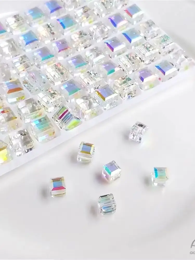 Австрийские хрустальные бусины элементы сахарного куба Авроры серьги сделай сам