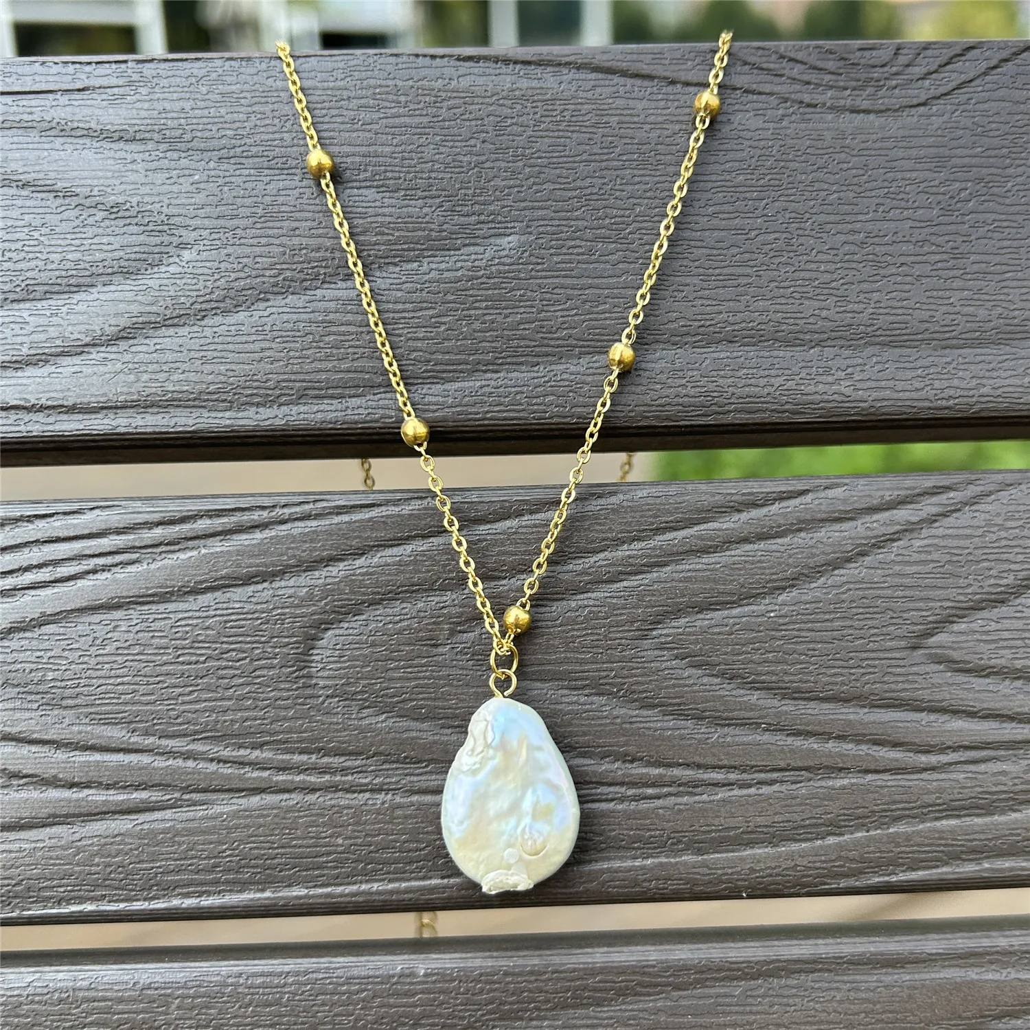 Новый стиль ожерелья с подвеской из нержавеющей стали в стиле барокко