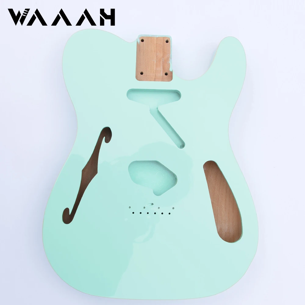 

Nitro Alder Wood Guitar Body for Tele Guitar Finished Green Color Guitar Body Replacement for Electric Guitar